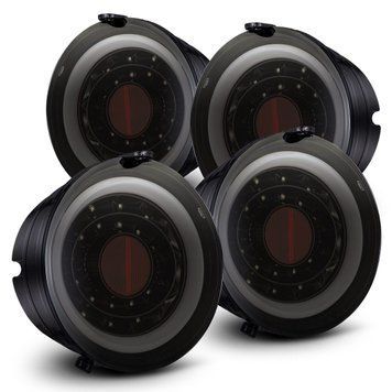 Задние фонари Chevrolet Corvette 2005-2013 LED PRO серия углево-черные AlphaRex 610020 610020 фото