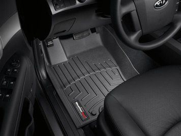 Килими автомобільні 3D Лайнери передні Kia Borrego 2009 - 2010 чорний WeatherTech 441821 441821 фото