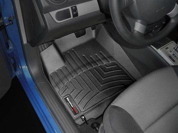 Килими автомобільні 3D Лайнери передні Pontiac G3 2007 - 2010 чорний WeatherTech 442441 442441. фото