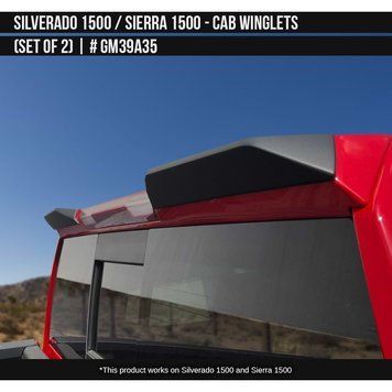 Спойлер кабіни Chevrolet Silverado 1500 / 2500 2019-2025 чорний AIR DESIGN GM39A35 GM39A35 фото