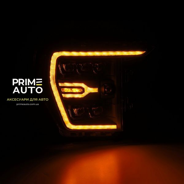 Передние фары Ford F150 2021-2022 LED NOVA серия черные AlphaRex 880137 880137 фото