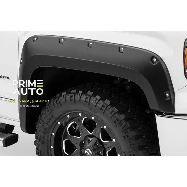 Расширители арок комплект 4 шт GMC Sierra 1500 2016-2018 Pocket-style вершина белая Bushwacker 40974-14 40974-14 фото