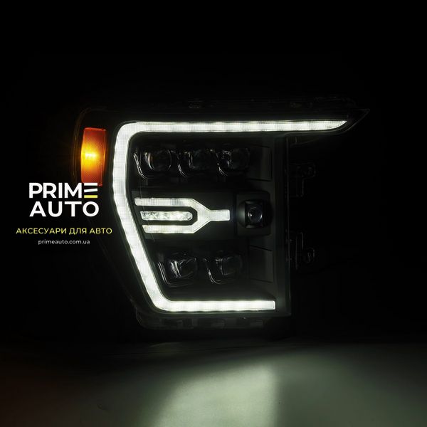 Передние фары Ford F150 2021-2022 LED NOVA серия черные AlphaRex 880137 880137 фото