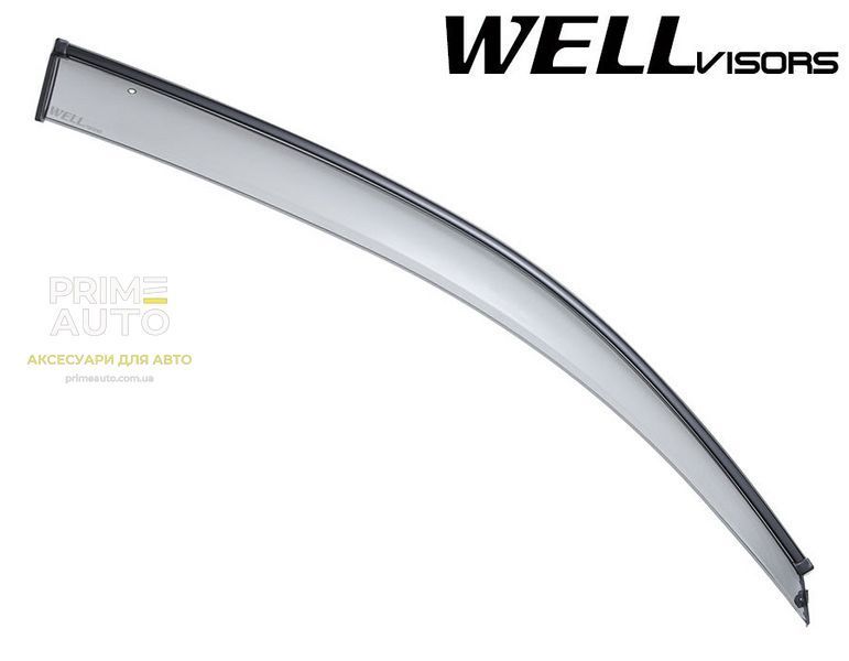 Дефлектори вікон к-т 4 шт з чорним хромованим молдингом BMW X1 2012 - 2015 Wellvisors 3-847BM008 3-847BM008 фото