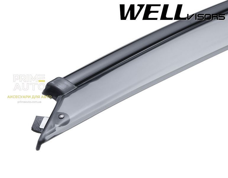 Дефлектори вікон к-т 4 шт з чорним хромованим молдингом BMW X1 2012 - 2015 Wellvisors 3-847BM008 3-847BM008 фото