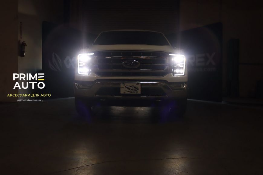 Передние фары Ford F150 2021-2022 LED NOVA серия черные AlphaRex 880137 880137 фото