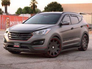 Дефлекторы окон передние+задние к-т 4шт темные Hyundai Santa Fe 2013 - 2017 EGR 92435028B 92435028B фото
