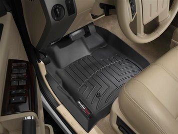Килими автомобільні 3D Лайнери передні Ford F-450 2005 - 2007 чорний WeatherTech 441201 441201.. фото