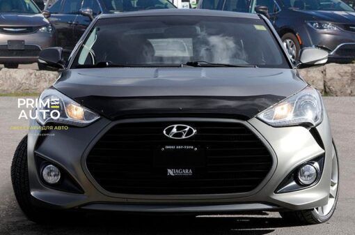 Дефлектор капота Hyundai Veloster 2013-2018 гладкий FormFit HD10Q13 HD10Q13 фото
