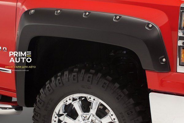 Расширители арок комплект 4 шт Chevrolet Silverado 1500 2014-2018 Pocket-style черный Bushwacker 40957-02 40957-02 фото