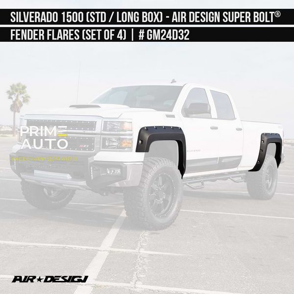 Фендера Chevrolet Silverado 1500 2014-2018 черный AIR DESIGN GM24D32 GM24D32 фото