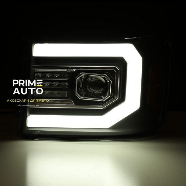 Передние фары GMC Sierra 2007-2013 PRO серия черные AlphaRex 880606 880606 фото