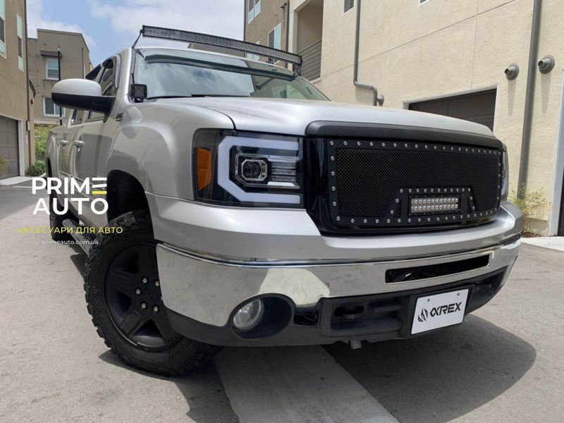 Передние фары GMC Sierra 2007-2013 PRO серия черные AlphaRex 880606 880606 фото
