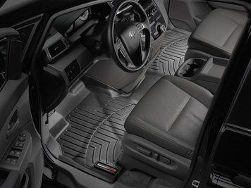 Коврики автомобильные 3D Лайнеры передний сплошной Honda Odyssey 2011 - 2017 черный WeatherTech 443471 443471 фото