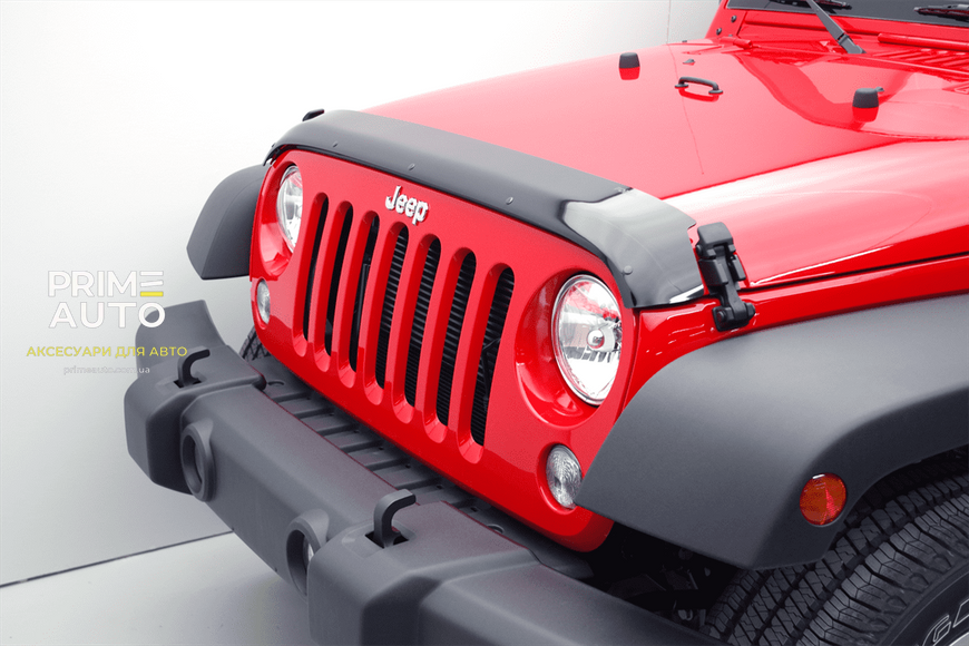 Дефлектор капоту Jeep Wrangler JK 2007-2018 гладкий FormFit HD7W07 HD7W07 фото