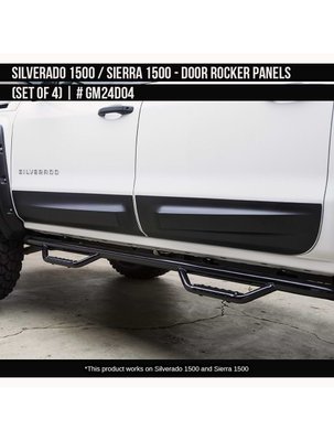 Молдинги бокові Chevrolet Silverado 1500 2014-2018 чорний AIR DESIGN GM24D04XX GM24D04 фото