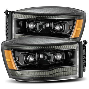 Передние фары RAM/Dodge Ram 1500 Classic 2006-2008 LED LUXX серия цвет Alpha-Black AlphaRex 880533 880533 фото
