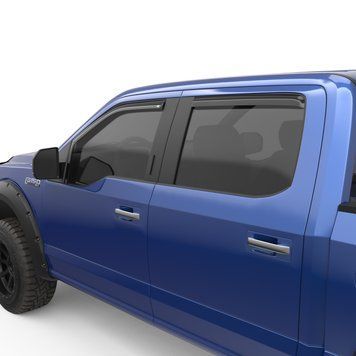 Дефлектори вікон к-т 4 шт вставні Ford F-150/Raptor 2015 - 2023 темні Crew Cab EGR 573491 573491 фото