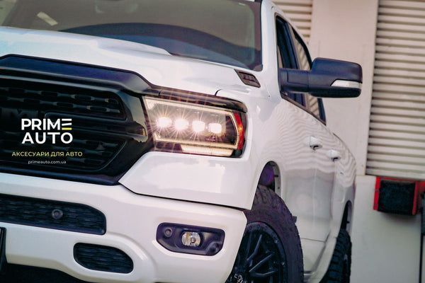 Передні фари Ram 1500 2019- 2025 LUXX-Series Alpha-Black AlphaRex 880575 880575 фото