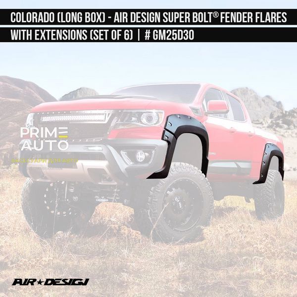 Фендера Chevrolet Colorado 2016-2020 чорний AIR DESIGN GM25D30 GM25D30 фото