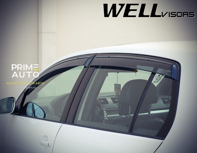 Дефлектори вікон к-т 4 шт Premium серія Volkswagen Golf 2006 - 2009 Hatchback Wellvisors 3-847VW007 3-847VW007 фото
