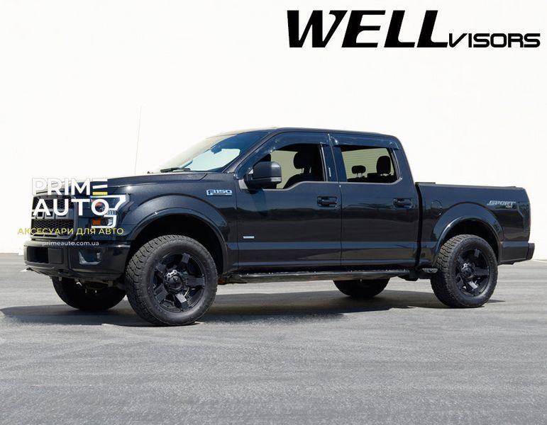 Дефлекторы окон к-т 4 шт Off-Road серия Ford F150/Raptor 2015 - 2020 Crew Cab Wellvisors 3-847FD017 3-847FD017 фото