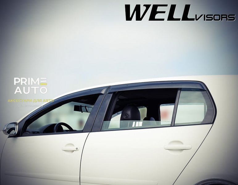 Дефлектори вікон к-т 4 шт Premium серія Volkswagen Golf 2006 - 2009 Hatchback Wellvisors 3-847VW007 3-847VW007 фото