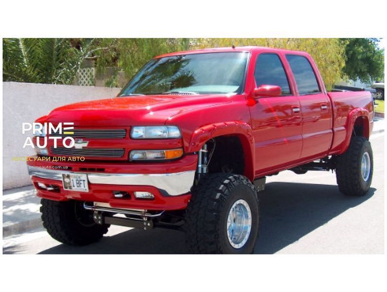 Розширювачі арок комплект 4 шт Chevrolet Silverado 1500/2500 HD 2001-2002 Pocket-style чорний Bushwacker 40917-02 40917-02: фото