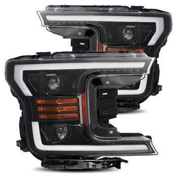 Передні фари Ford F-150 2018-2020 LED LUXX серія вуглево-чорні AlphaRex 880174 880174 фото