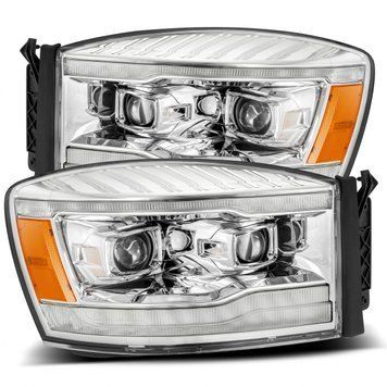 Передние фары RAM/Dodge Ram 1500 Classic 2006-2008 LED LUXX серия хром AlphaRex 880534 880534 фото