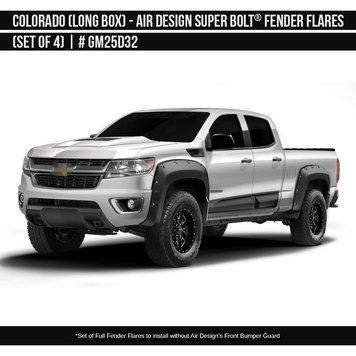 Фендера Chevrolet Colorado 2016-2020 чорний AIR DESIGN GM25D32 GM25D32 фото
