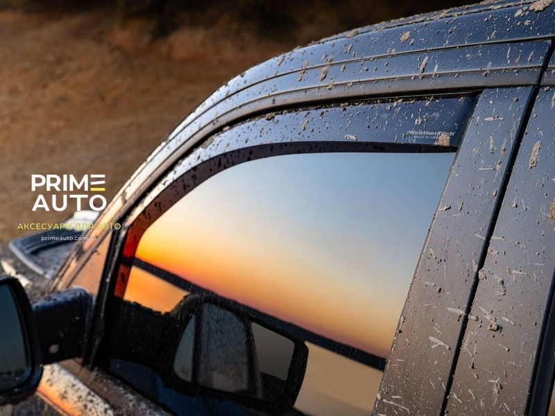 Дефлектори вікон вставні передні+задні Subaru Outback 2010 - 2014 темний глянцевий WeatherTech 82516IM 82516IM фото