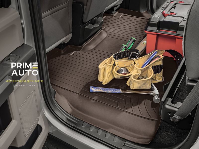 Килими автомобільні, 3D лайнери, передні Volkswagen Tiguan Allspace 2020 + бежевий WeatherTech 4515631 4515631. фото