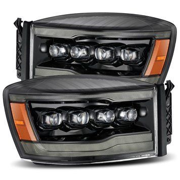 Передние фары RAM/Dodge Ram 1500 Classic 2006-2008 LED NOVA серия цвет Alpha-Black AlphaRex 880538 880538 фото