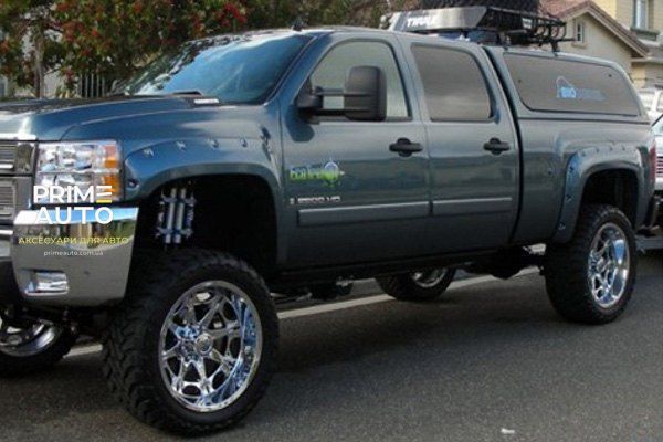 Розширювачі арок Chevrolet Silverado 1500 2019-2021 POCKET STYLE гладкі Bushwacker 40927-02 40927-02 фото
