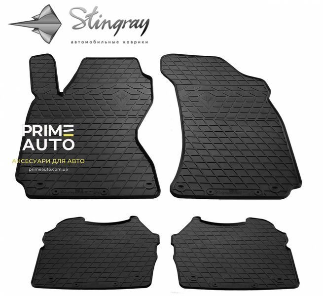 Килимки гумові автомобільні комплект 4 шт Skoda Superb (3U) 2000 - 2008 чорний 1020224 1020224 фото