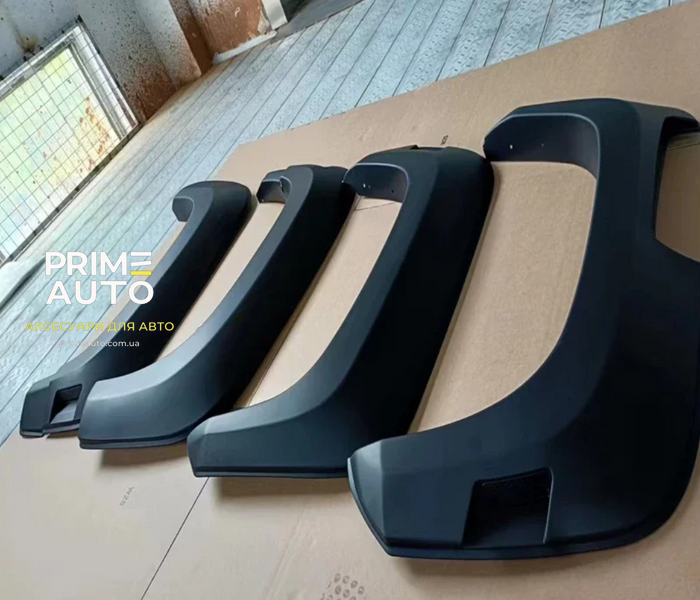 Розширювачі колісних арок 4 шт без габаритов Mitsubishi L200 2024-2026 Black FFL20024+ Samzun FFL20024+ фото