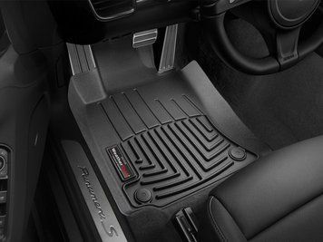 Килими автомобільні 3D Лайнери передні Porsche Panamera 2010 - 2016 чорний WeatherTech442571 442571 фото