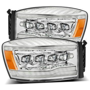 Передние фары RAM/Dodge Ram 1500 Classic 2006-2008 LED NOVA серия хром AlphaRex 880537 880537 фото