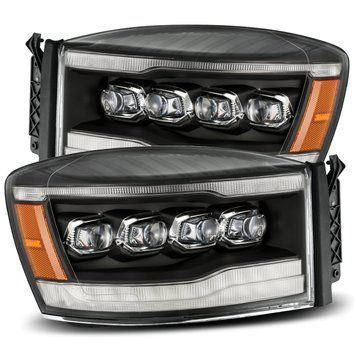 Передние фары RAM/Dodge Ram 1500 Classic 2006-2008 LED NOVA серия черные AlphaRex 880536 880536 фото