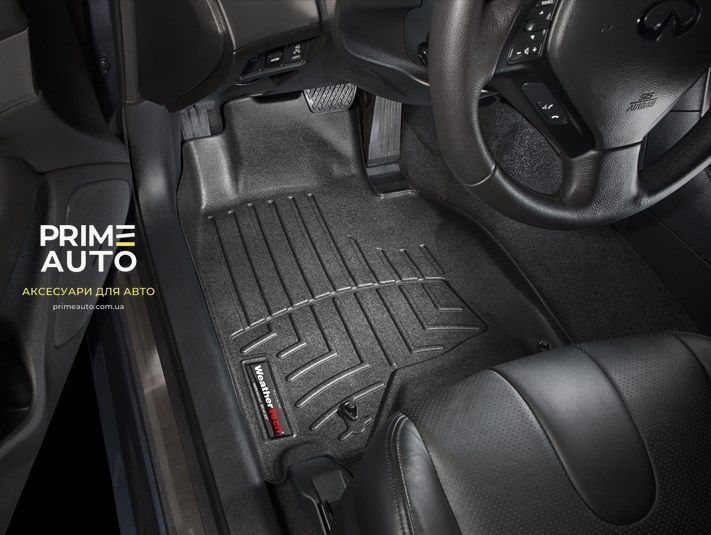 Коврики автомобильные 3D Лайнеры передние Infiniti Q40 2007 - 2015 черный WeatherTech 443501 443501: фото