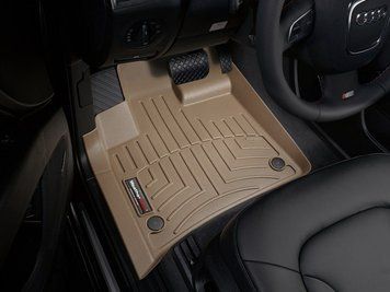 Килими автомобільні 3D Лайнери передні Audi Q7 2006 - 2014 бежевий WeatherTech 451511 451511 фото