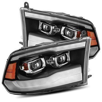 Передние фары RAM/Dodge Ram 1500 Classic 2009-2024 LED LUXX серия черные AlphaRex 880539 880539 фото