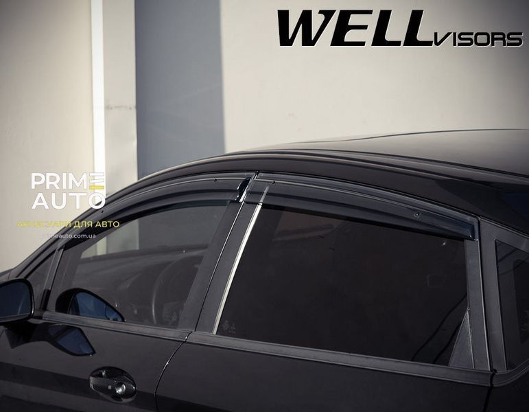 Дефлектори вікон к-т 4 шт Аеродинамічні Ford Fiesta 2011 - 2019 Hatchback Wellvisors 3-847FD003 3-847FD003 фото