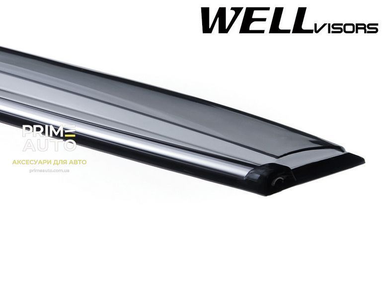 Дефлекторы окон к-т 4 шт с хромированным молдингом BMW X5 2007 - 2018 Wellvisors 3-847BM005 3-847BM005 фото