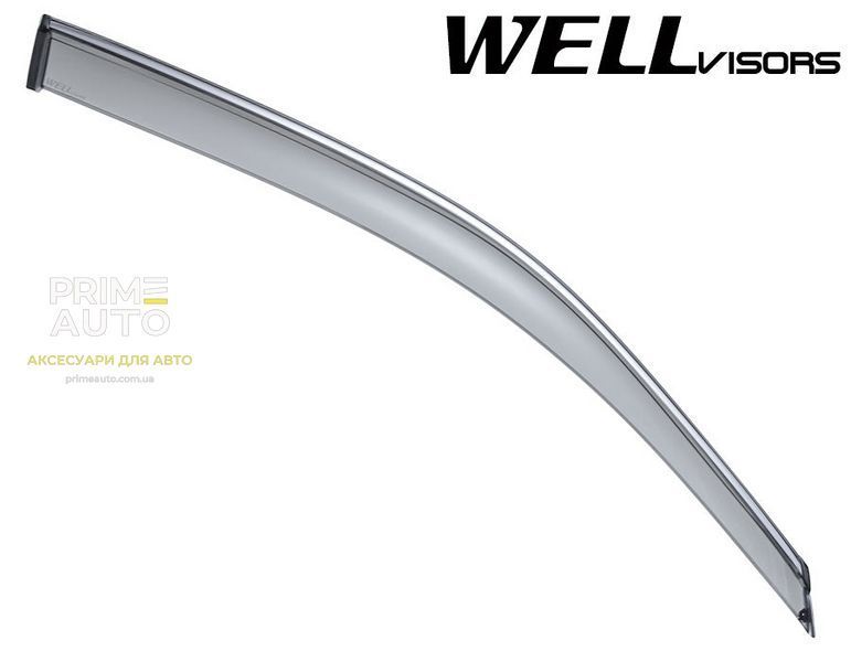 Дефлекторы окон к-т 4 шт с хромированным молдингом BMW X5 2007 - 2018 Wellvisors 3-847BM005 3-847BM005 фото