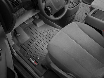 Килими автомобільні 3D Лайнери передній суцільний Kia Sedona 2006 - 2014 чорний WeatherTech 445531 445531 фото