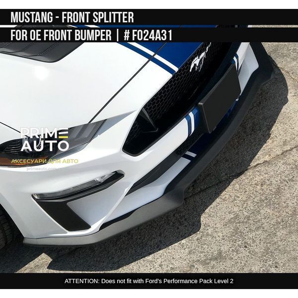 Сплиттер Ford Mustang 2018-2025 чорний AIR DESIGN FO24A31 FO24A31 фото