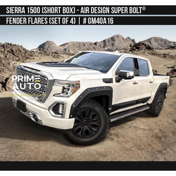 Фендера GMC Sierra 1500 2019-2025 чорний AIR DESIGN GM40A16 GM40A16 фото