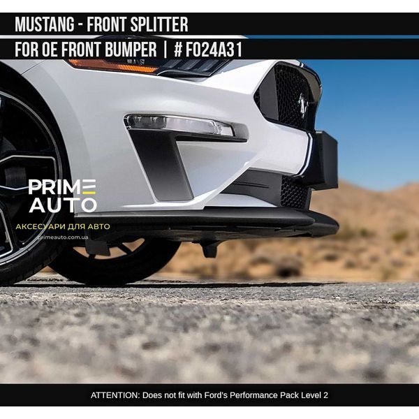 Сплиттер Ford Mustang 2018-2025 чорний AIR DESIGN FO24A31 FO24A31 фото
